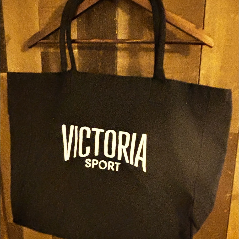 Victoria's Secret Black Tote Bag Minimalist Design